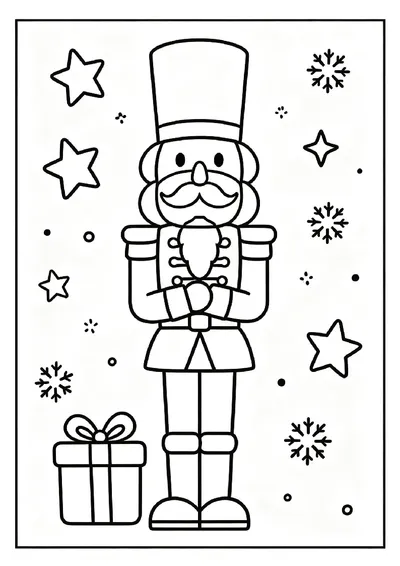 Nutcracker Soldier online coloring canvas