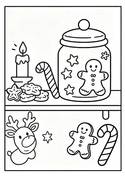 Cookie Jar on a Shelf coloring page