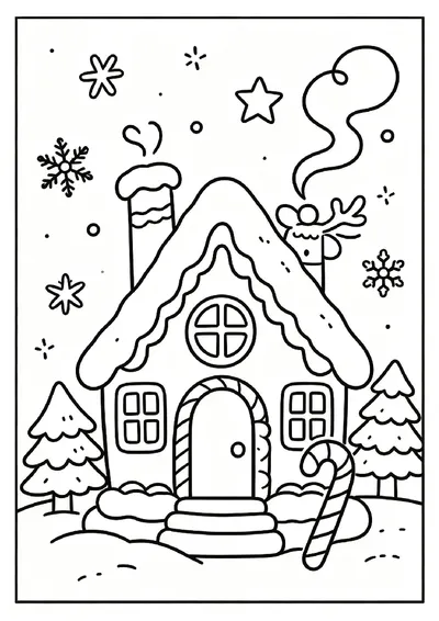 Gingerbread Tree With Cookie Ornaments online coloring canvas