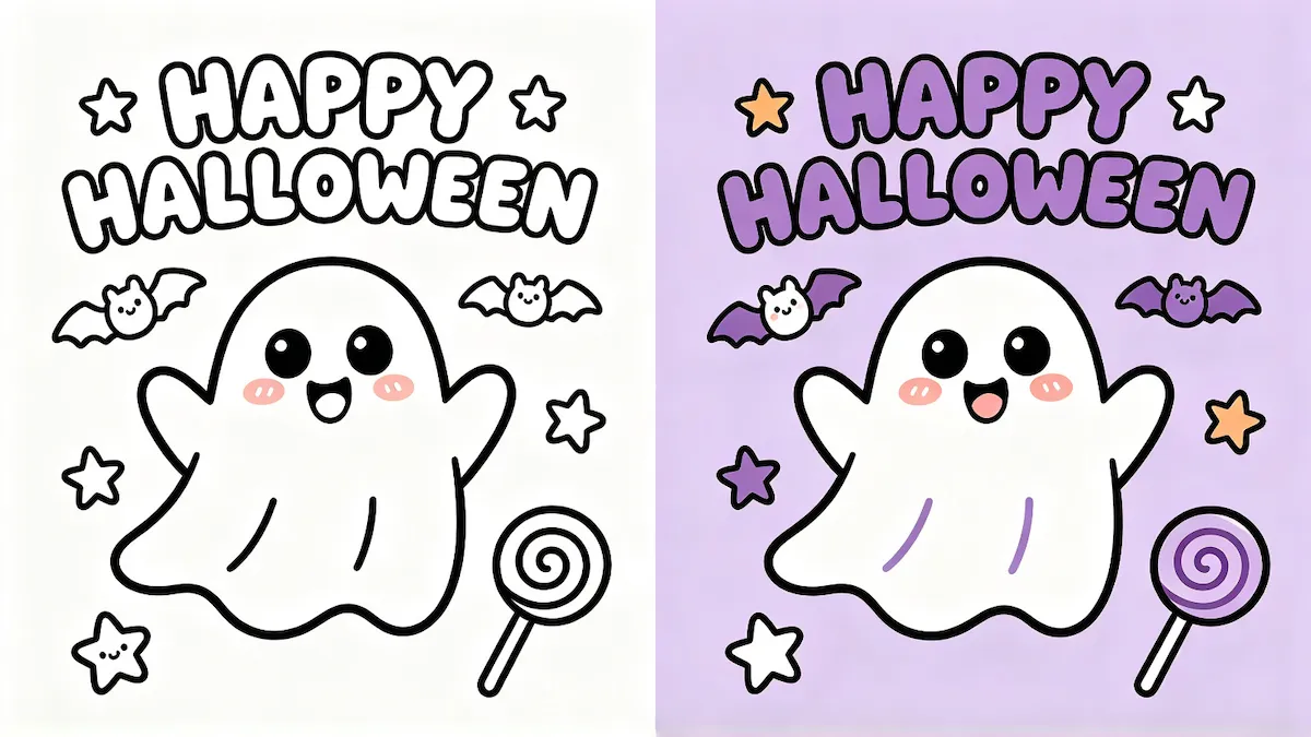 Halloween coloring pages preview