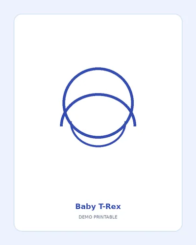 Baby T-Rex coloring page