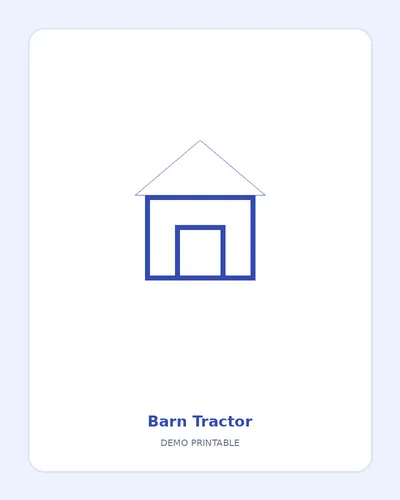 Barn Tractor coloring page