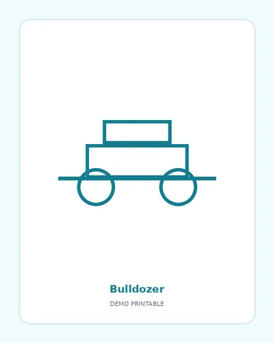 Bulldozer coloring page