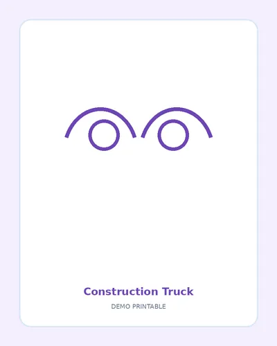 Construction Truck coloring page