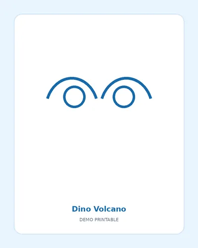 Dino Volcano coloring page