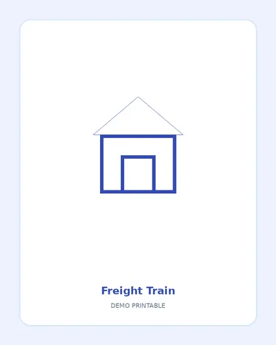 Freight Train coloring page