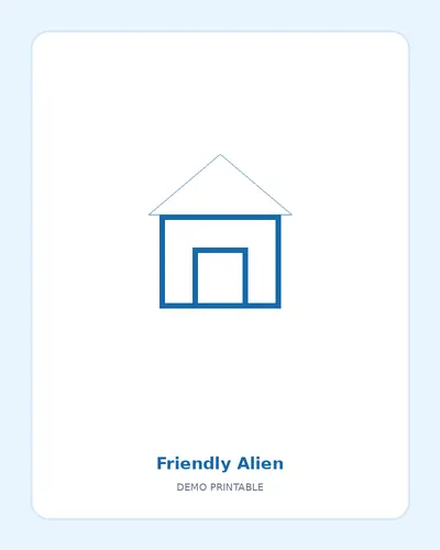 Friendly Alien coloring page
