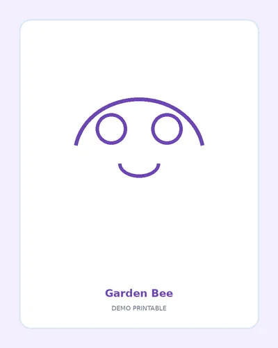Garden Bee coloring page