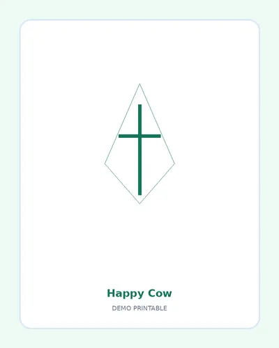 Happy Cow coloring page