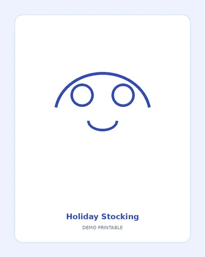 Holiday Stocking coloring page