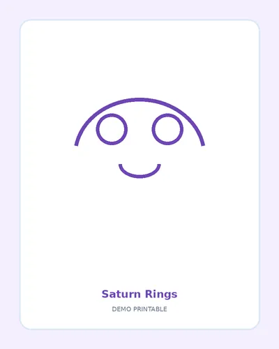 Saturn Rings coloring page