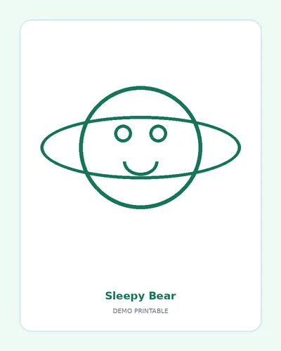 Sleepy Bear coloring page
