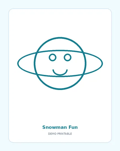Snowman Fun coloring page